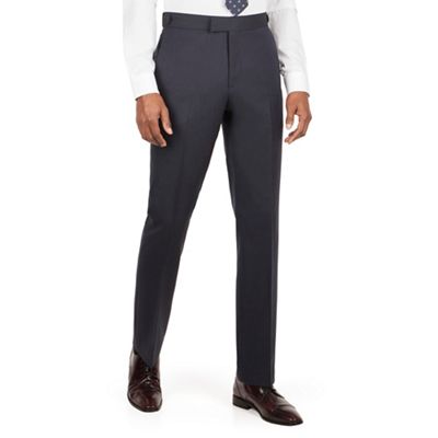 Hammond & Co. by Patrick Grant Blue textured plain front savile row suit trouser